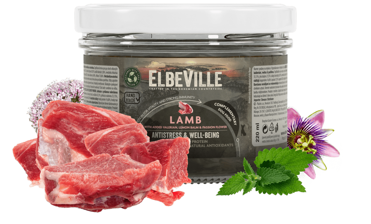 Sklenice Elbeville Tranquility & Well-being jehněčí s kozlíkem, meduňkou a mučenkou 220ml