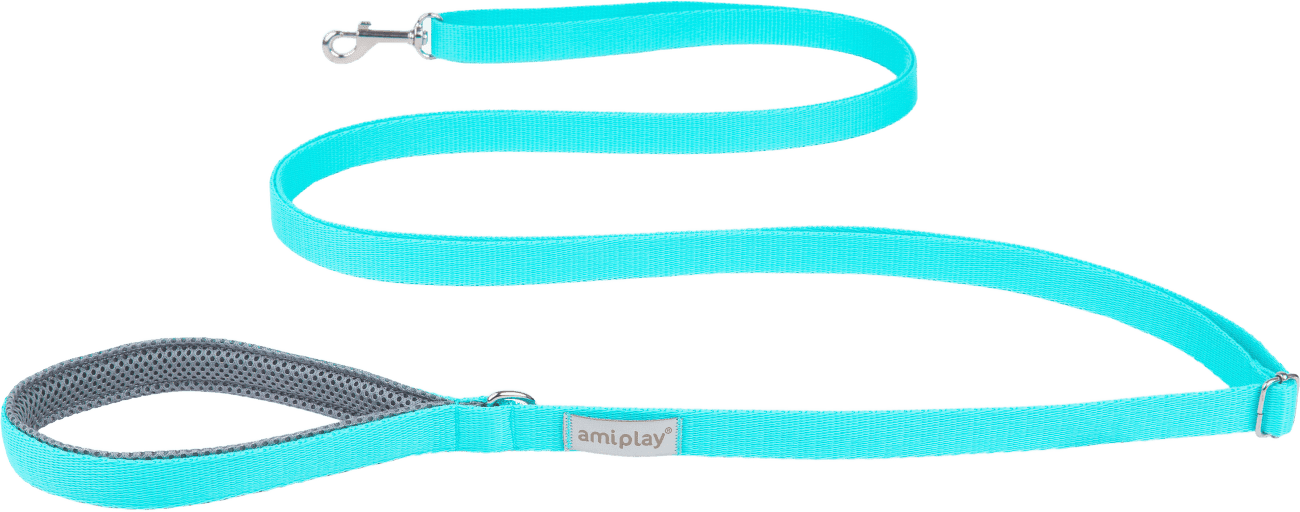 Vodítko pro psy Amiplay Samba Easy Fix nastavitelné modré XL 160–300 cm × 2,5 cm