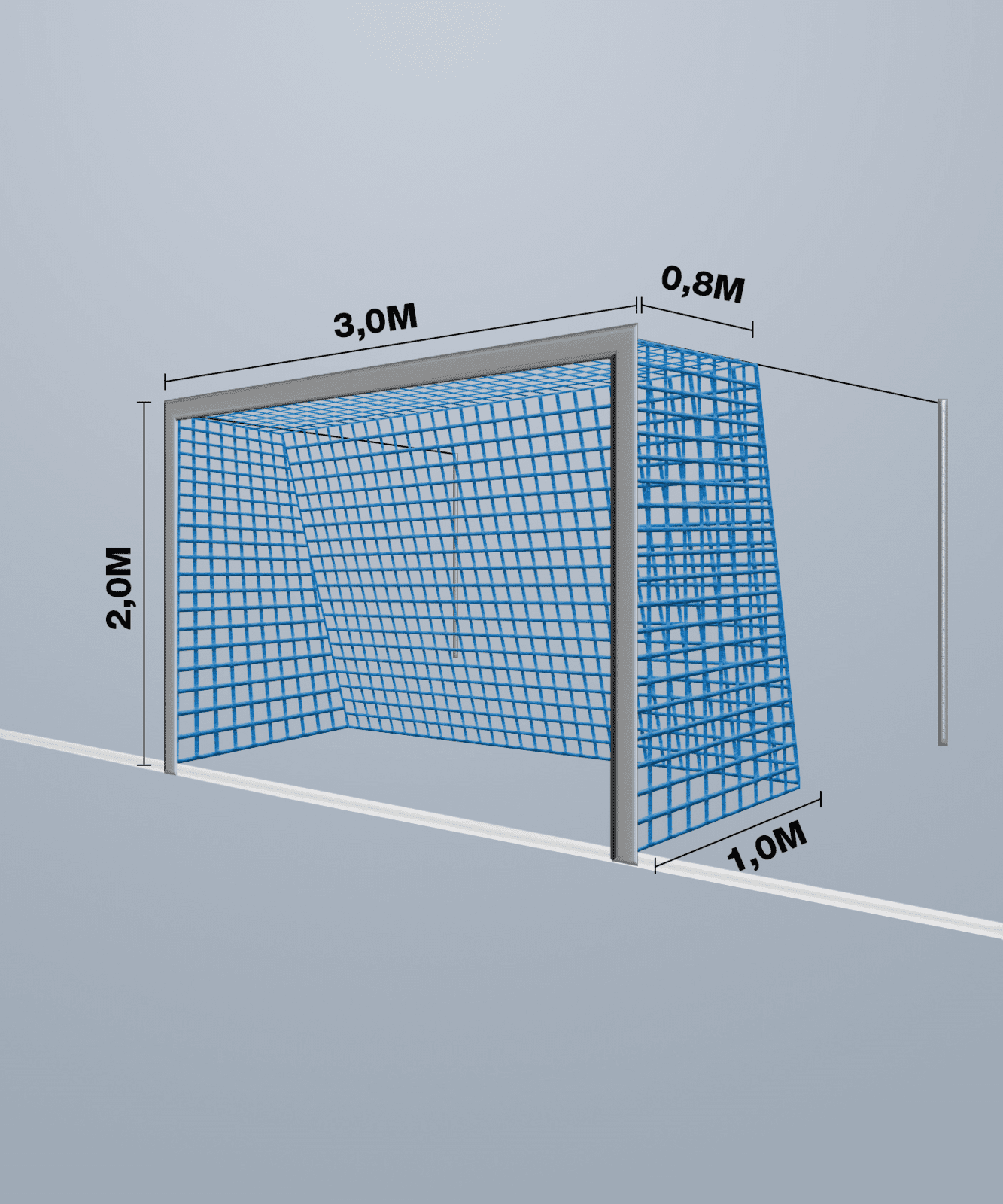 Síť Cawila 4MM M100 3,00x2,00m 0,8x1m