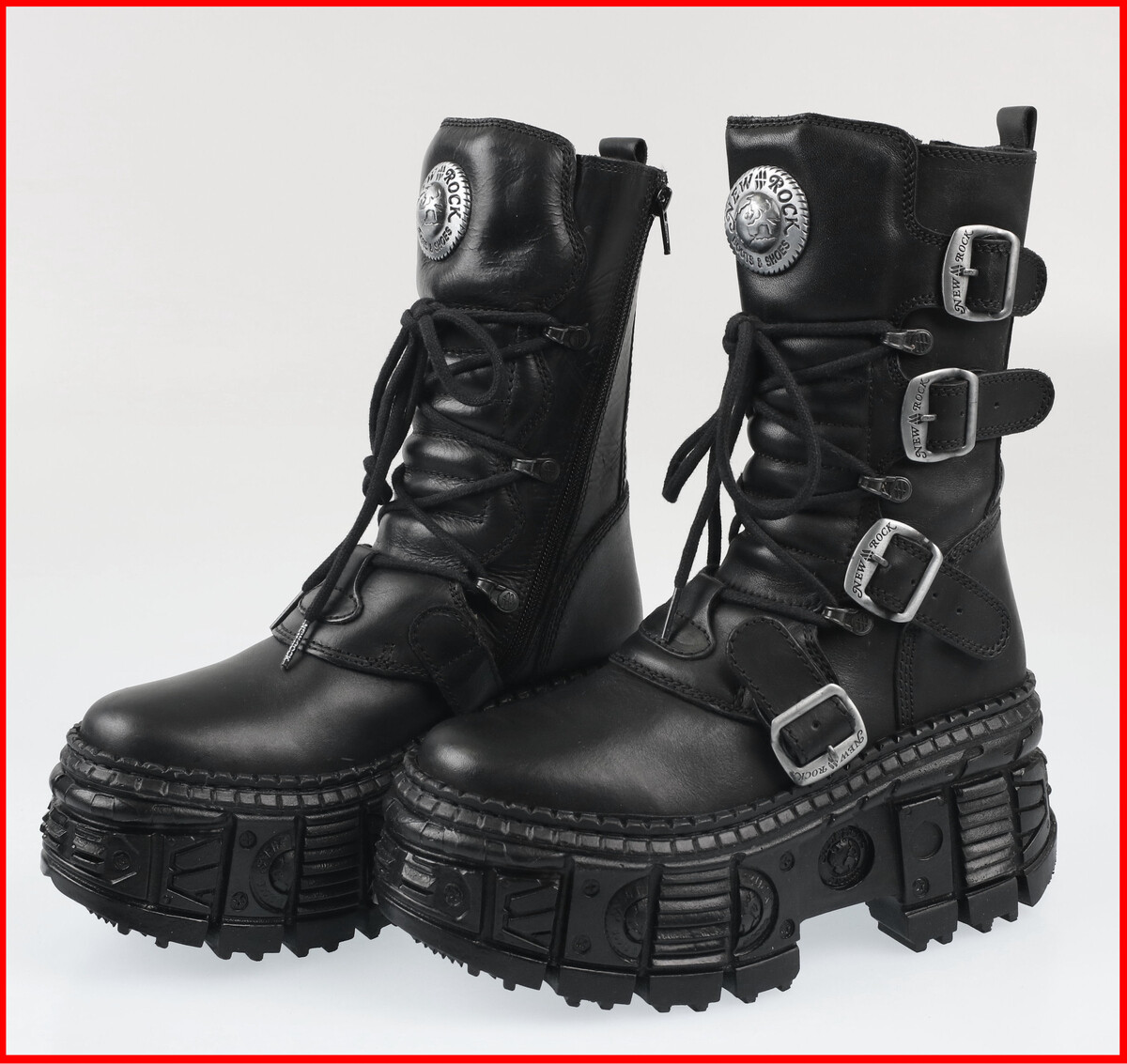 boty NEW ROCK - CRUST NEGRO, TANK - POŠKOZENÉ 37