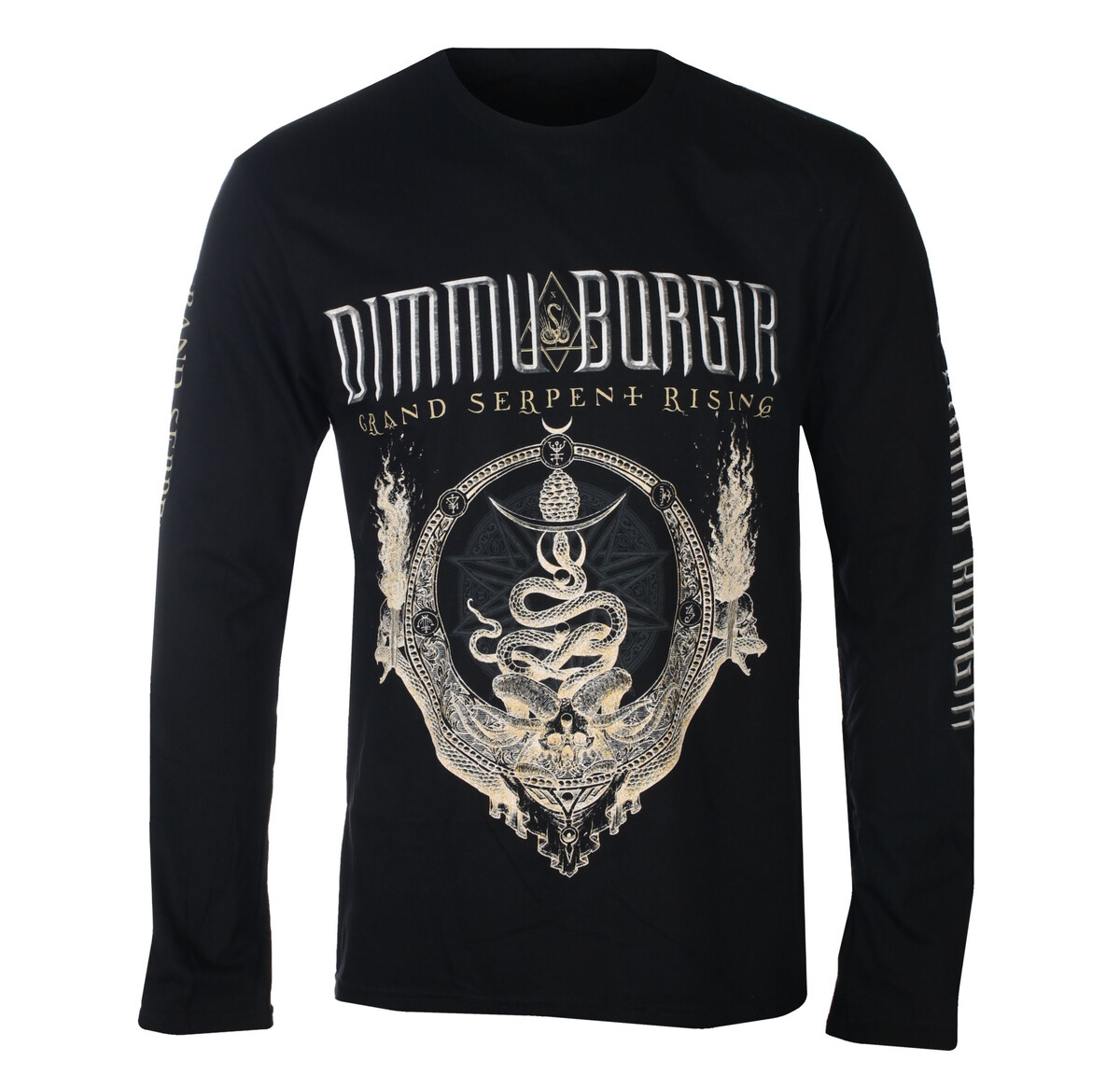 pánské tričko s dlouhým rukávem DIMMU BORGIR - GRAND SERPENT RISING (BLACK) - černé - PLASTIC HEAD S
