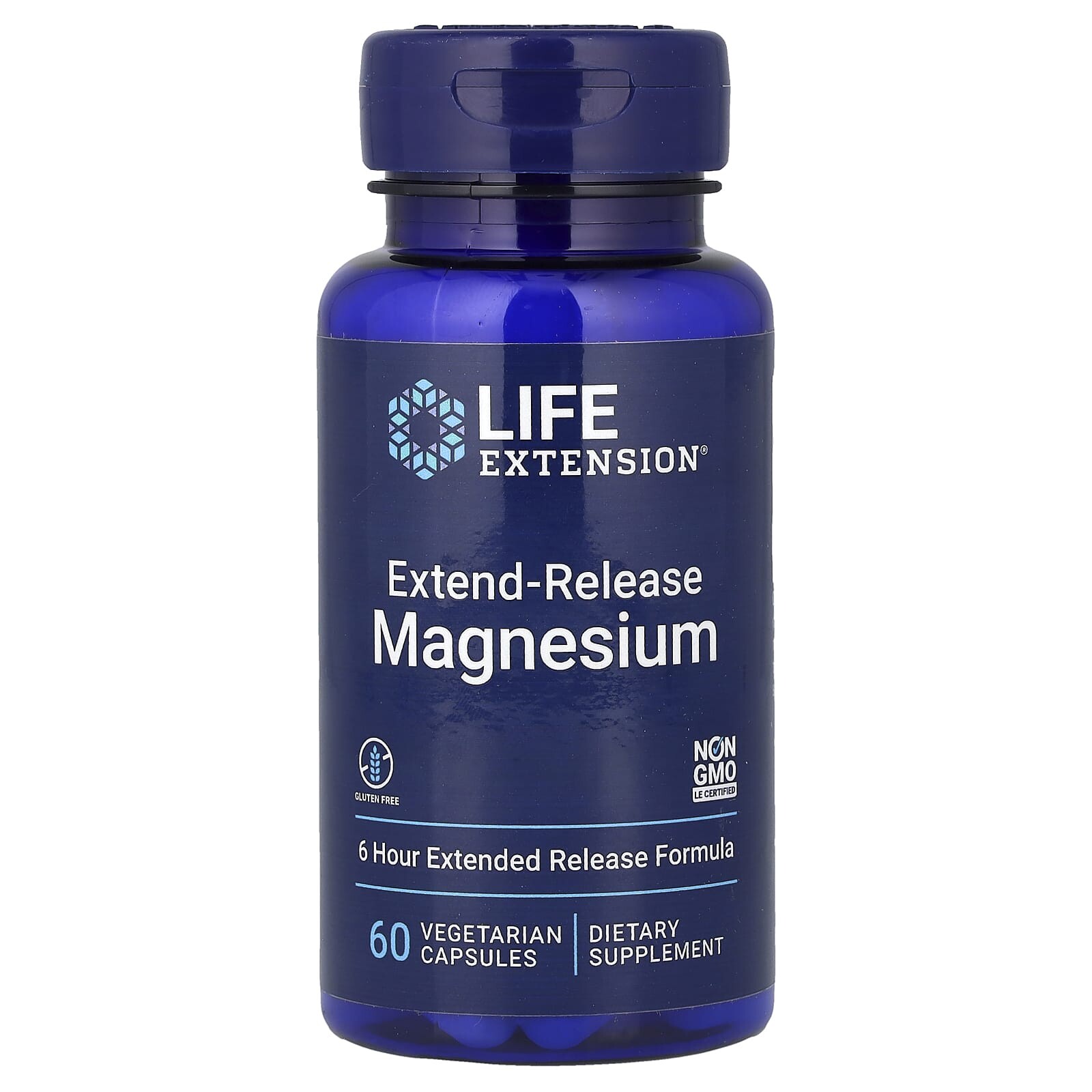 Life Extension Hořčík s postupným uvolňováním (Extend-Release Magnesium), 250 mg, 60 rostlinných kapslí
