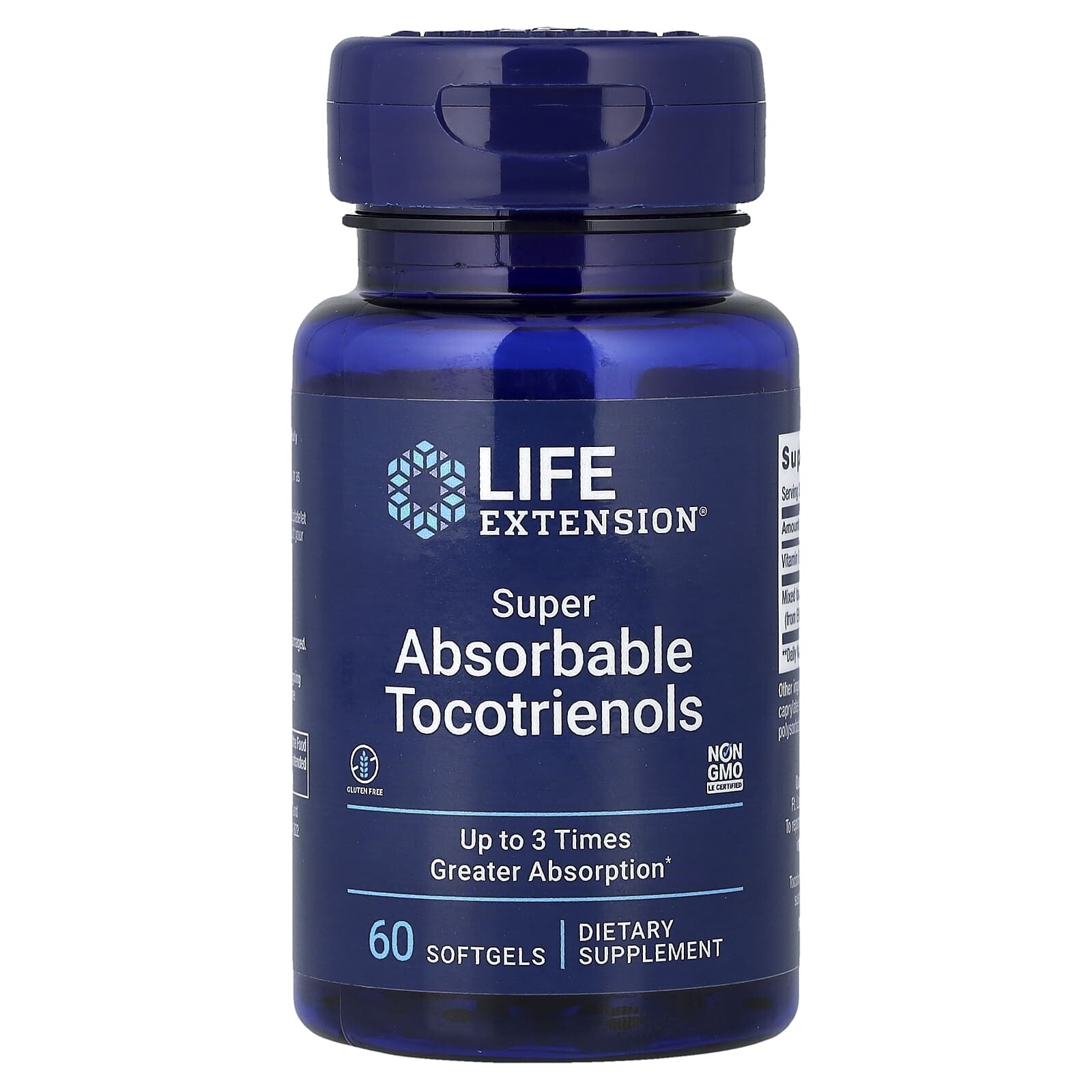 Life Extension Tokotrienoly s vitamínem E, 60 softgelových kapslí