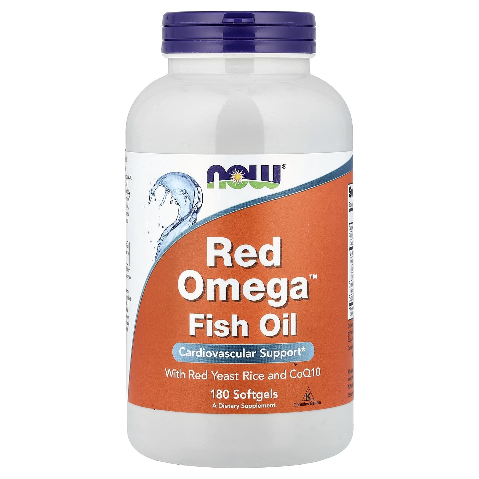 Now® Foods NOW Red Omega (Red Yeast Rice), 180 softgelových kapslí