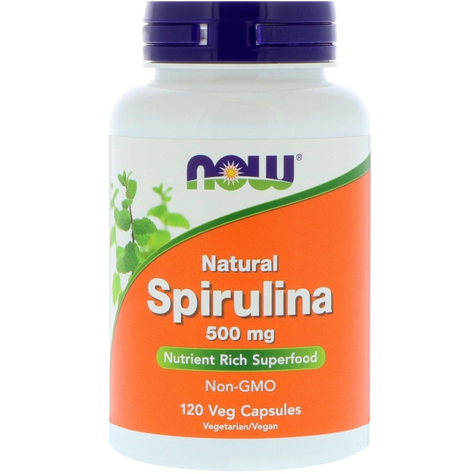 Now® Foods NOW Spirulina, přírodní, 500 mg, 120 rostlinných kapslí