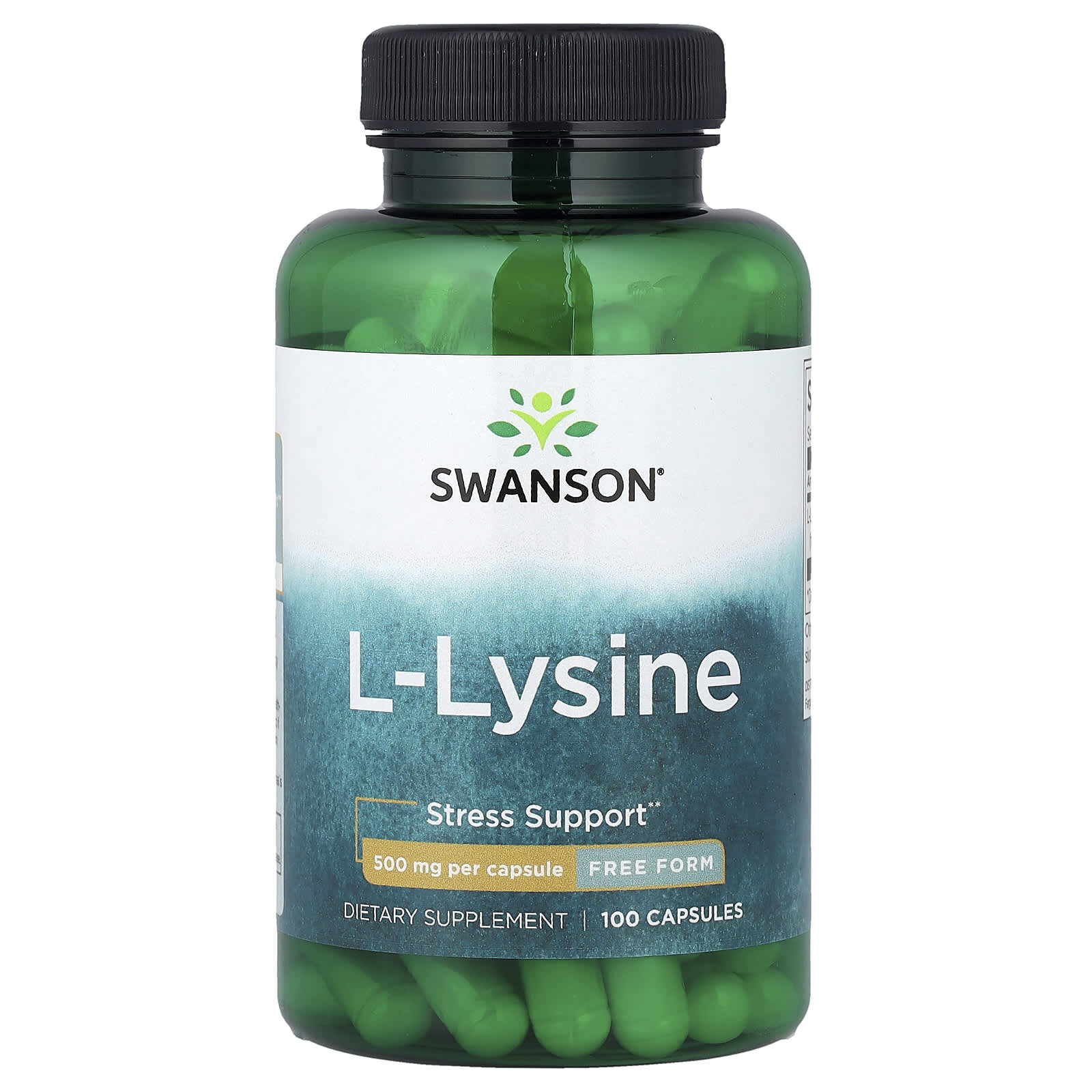 Swanson L-Lysin ve volné formě, 500 mg, 100 kapslí