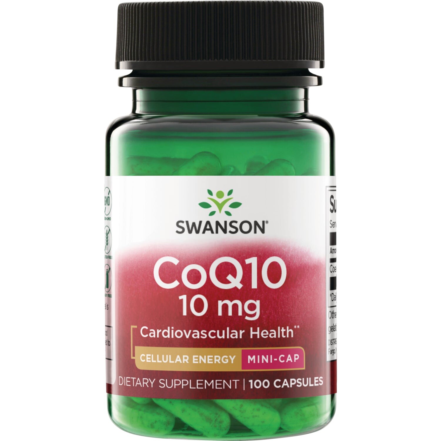 Swanson CoQ10, 10 mg, 100 kapslí