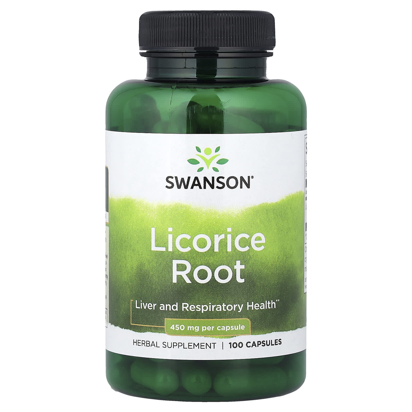Swanson Kořen lékořice, 450 mg, 100 kapslí