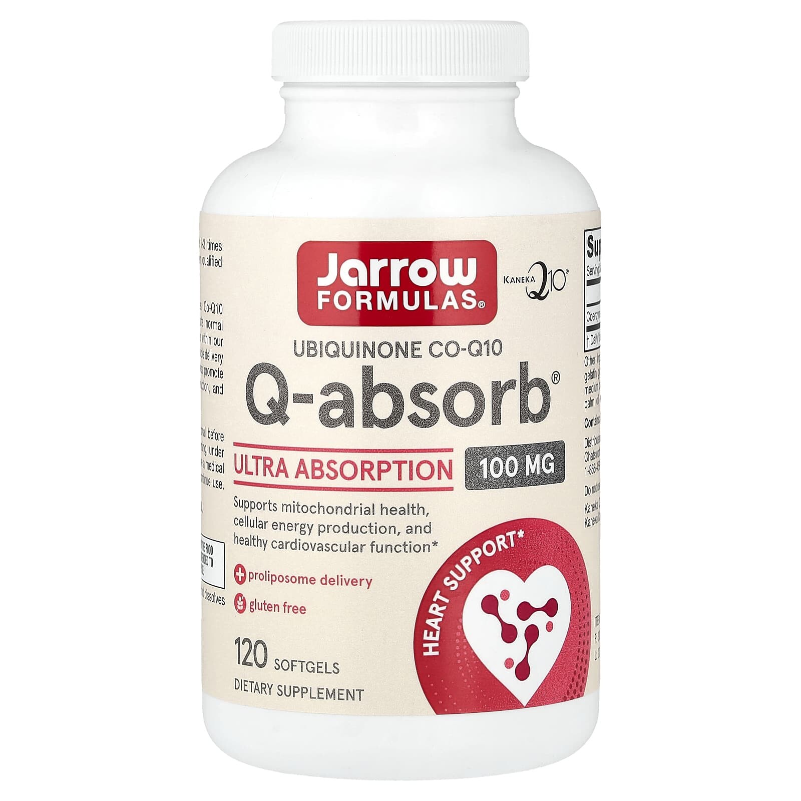 Jarrow Formulas Koenzym Q10, 100 mg, 120 softgelových kapslí