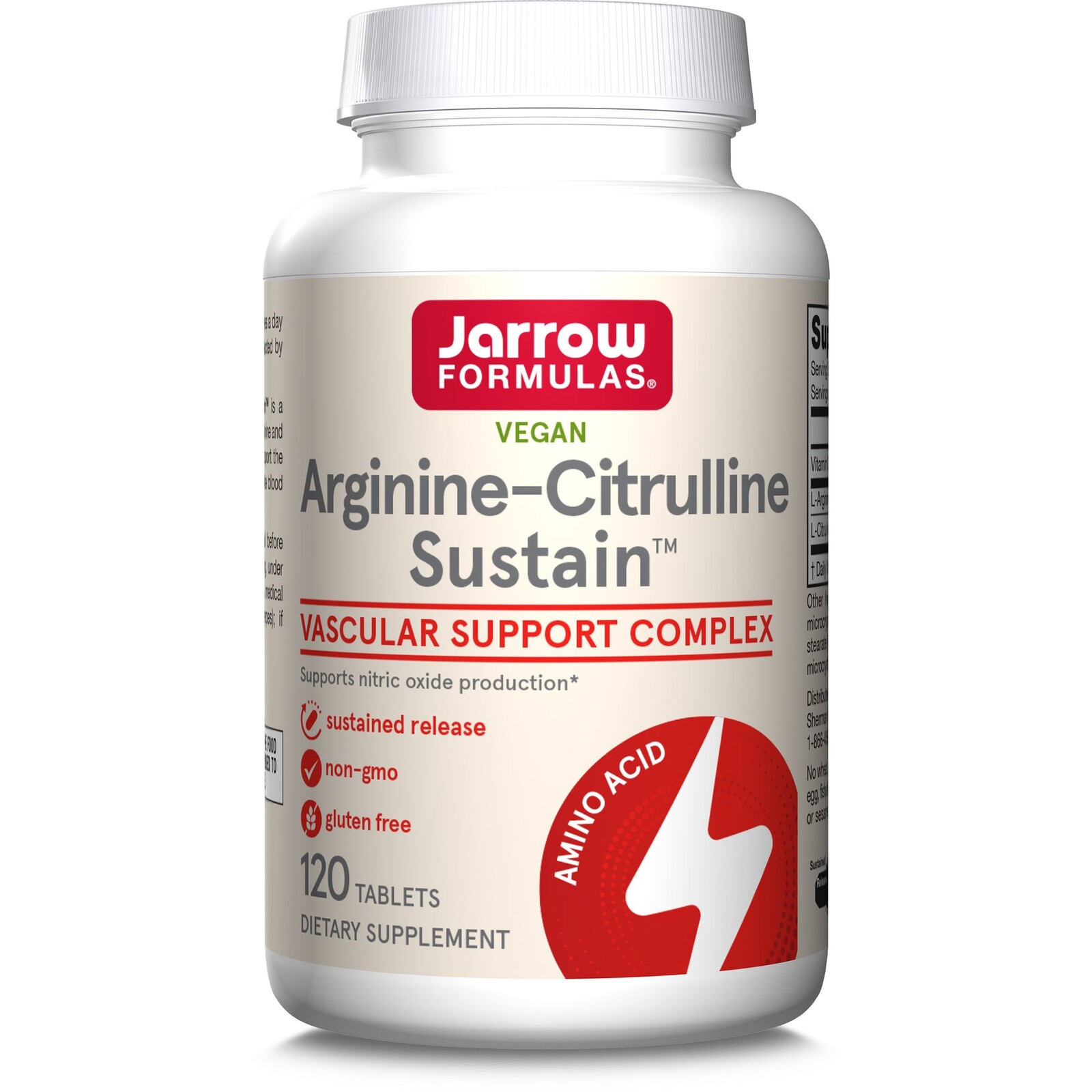Jarrow Formulas Arginine-Citrulline Sustain, 120 tablet