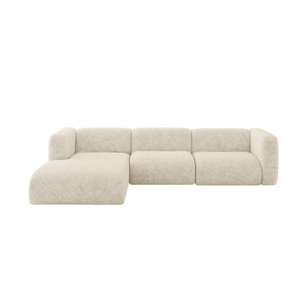 ALTDECOR ROHOVÁ SEDAČKA S LEVOU OTOMANOU MIRA-L2 318x179x89 Krémová Velur