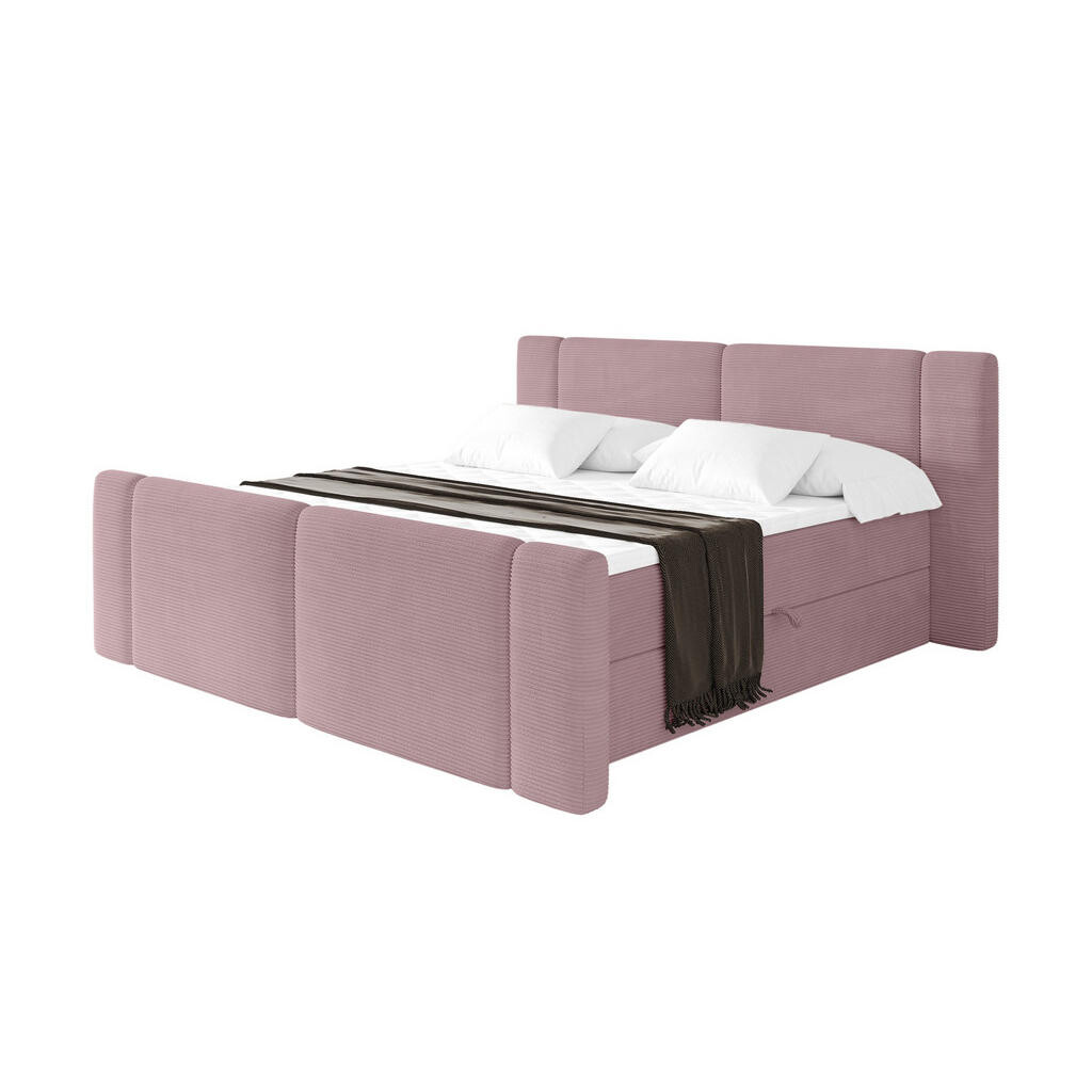 ALTDECOR POSTEL boxspring s matrací H3 - EVON Zanozek - 200x200 cm Růžová
