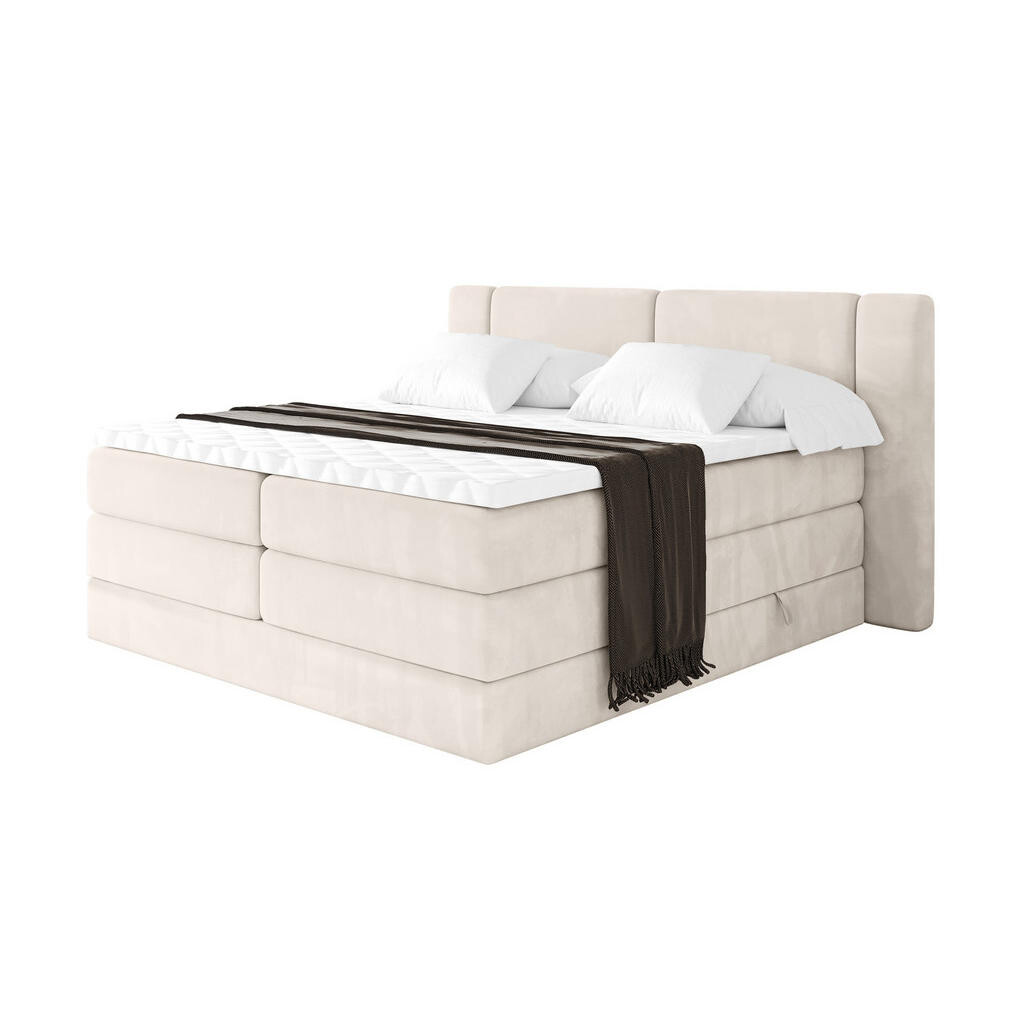 ALTDECOR POSTEL boxspring s matracemi H3/H4 - EVON KING - 200x200 cm Béžová