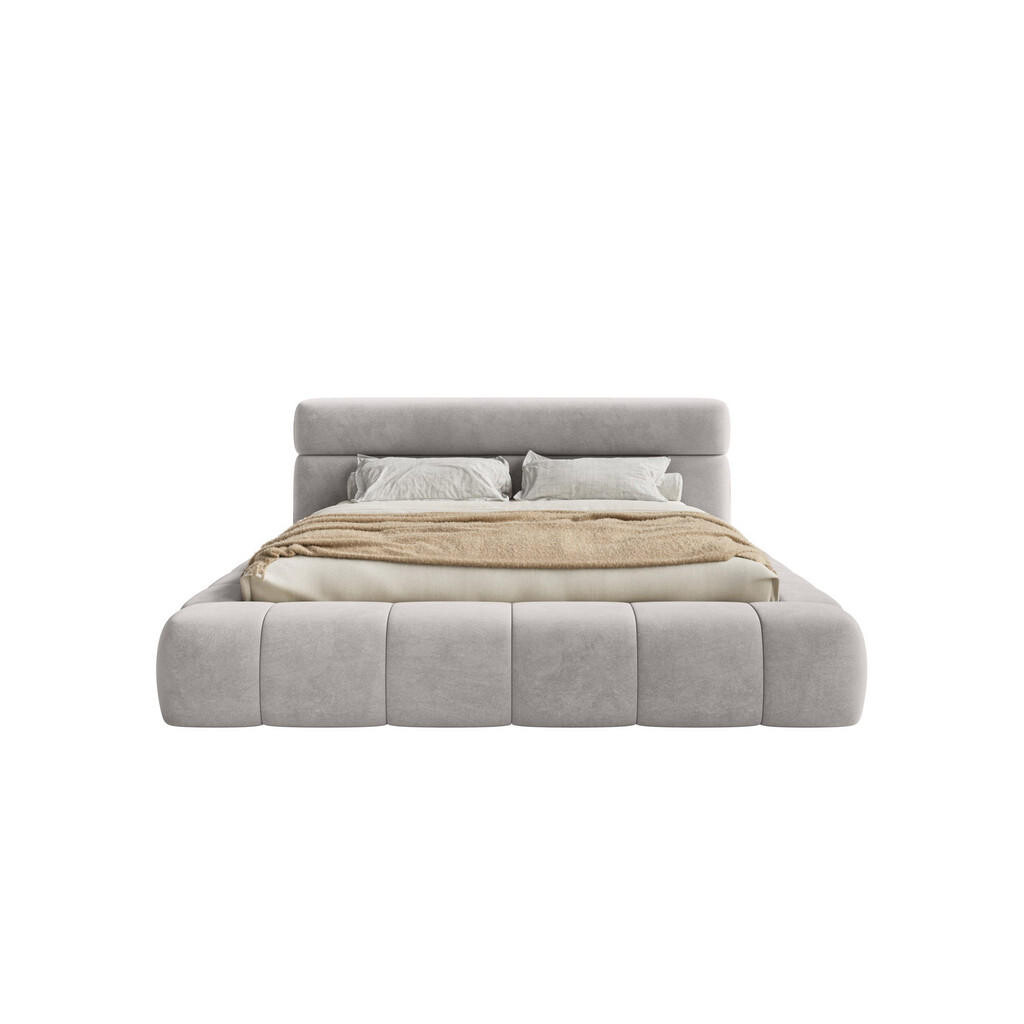 Fedve POLSTROVACÍ POSTEL NUUK 200x200 cm, Šedá
