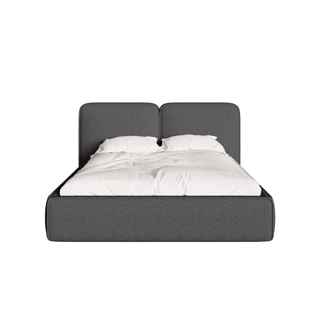 Fedve POLSTROVACÍ POSTEL LAUGA 200x200 cm, Tmavě šedá