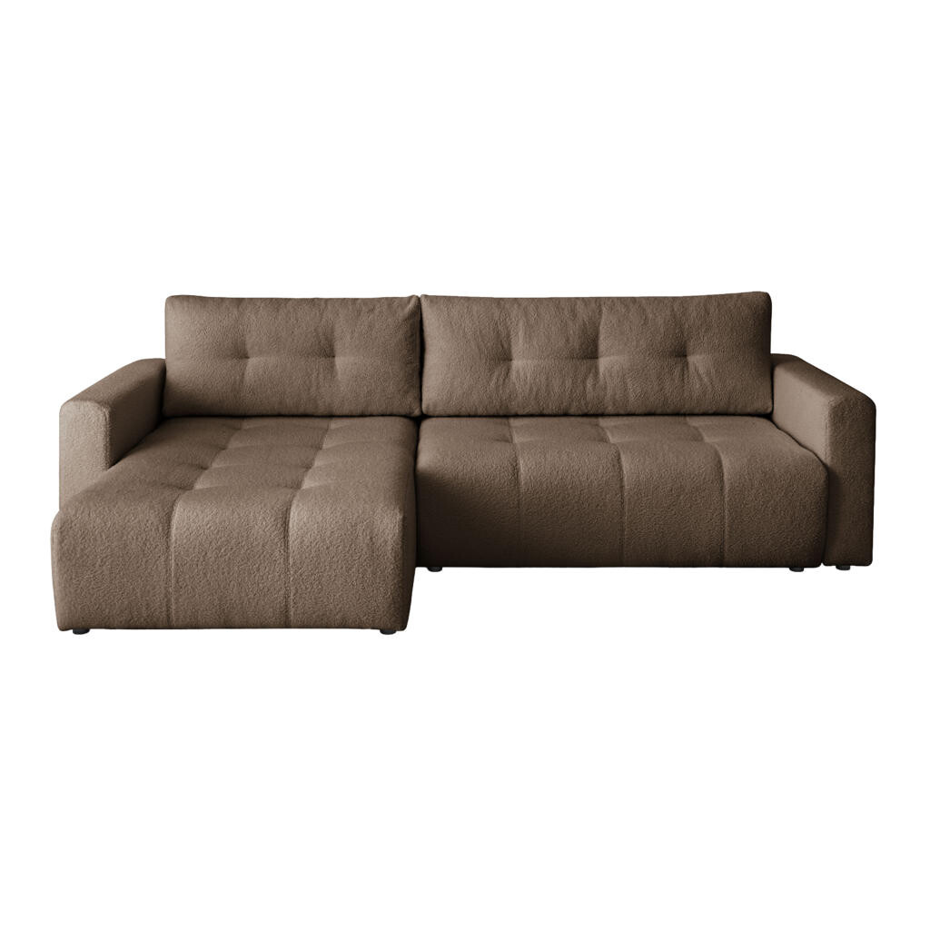 Fedve ROHOVÁ SOFA WALONGO s funkcí spaní, Hnědá