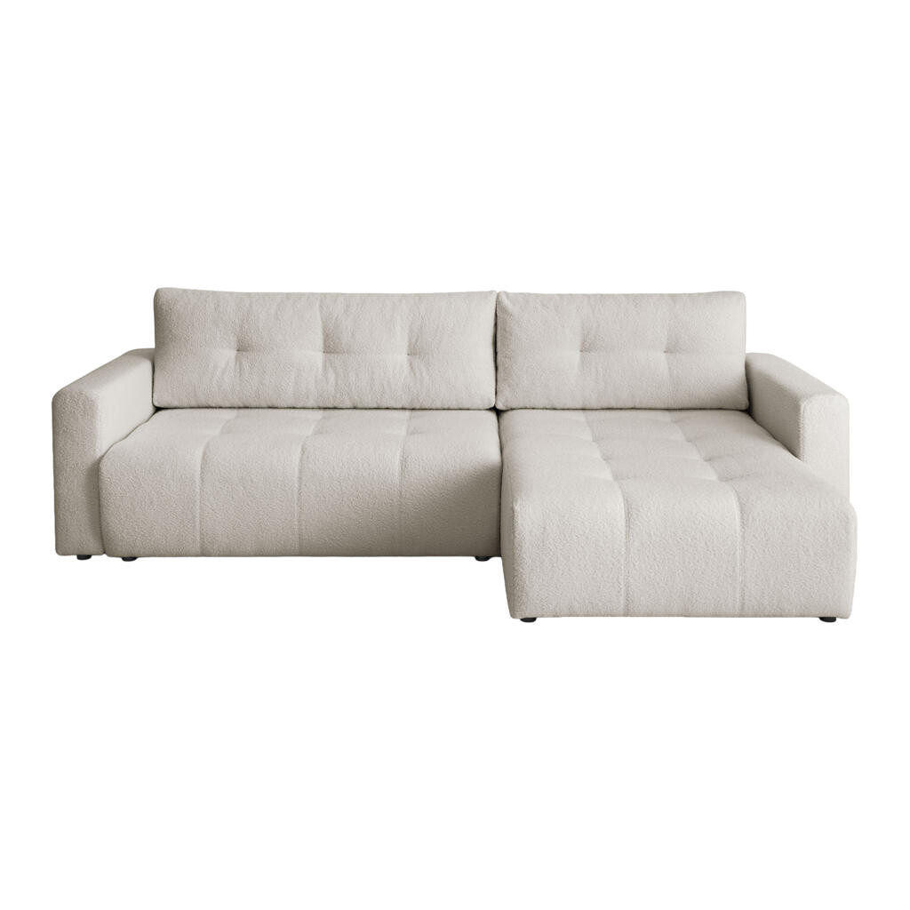 Fedve ROHOVÁ SOFA WALONGO s funkcí spaní, Krémová