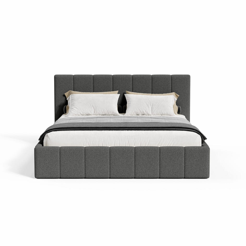 Fedve POLSTERBED MALFO SLIM 200x200 cm, Tmavě šedá