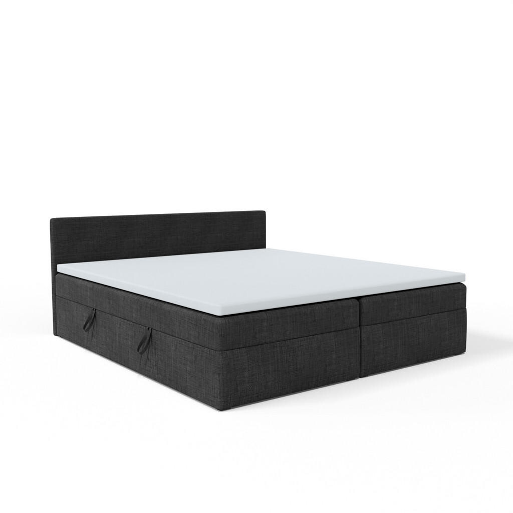 Fedve BOXSPRINGOVÁ POSTEL Verdig 200x200 cm, Černá