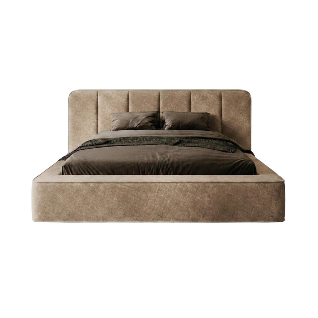 Fedve POLSTRBED BEJO 200x200 cm, Světle hnědá