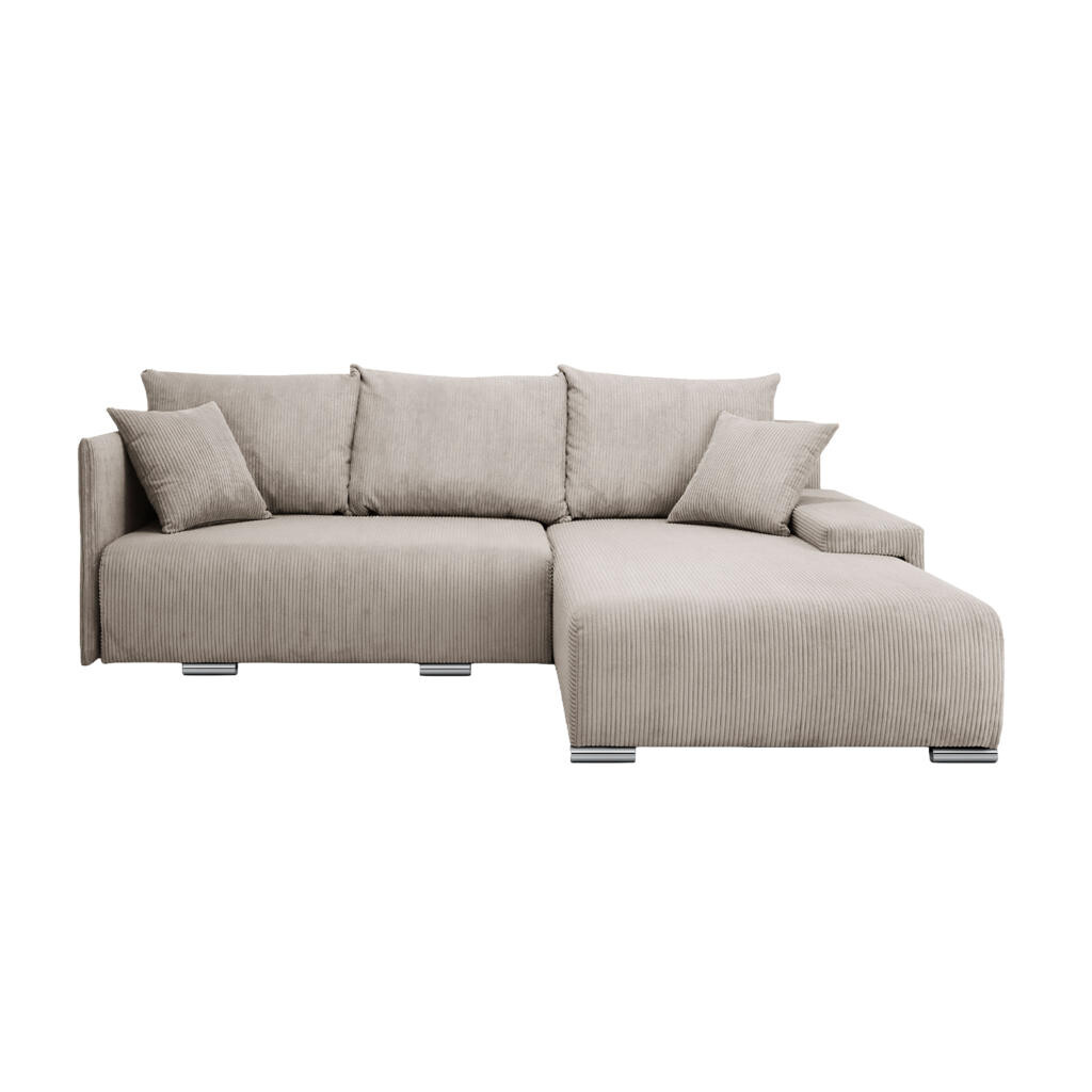 Fedve ROHOVÁ SOFA TRAWANGA L s rozkládací funkcí, krémová