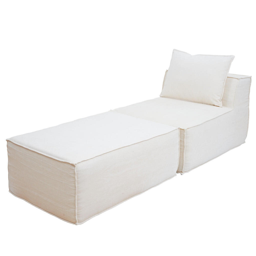 MCW CHAISELONGUE Krémově bílá