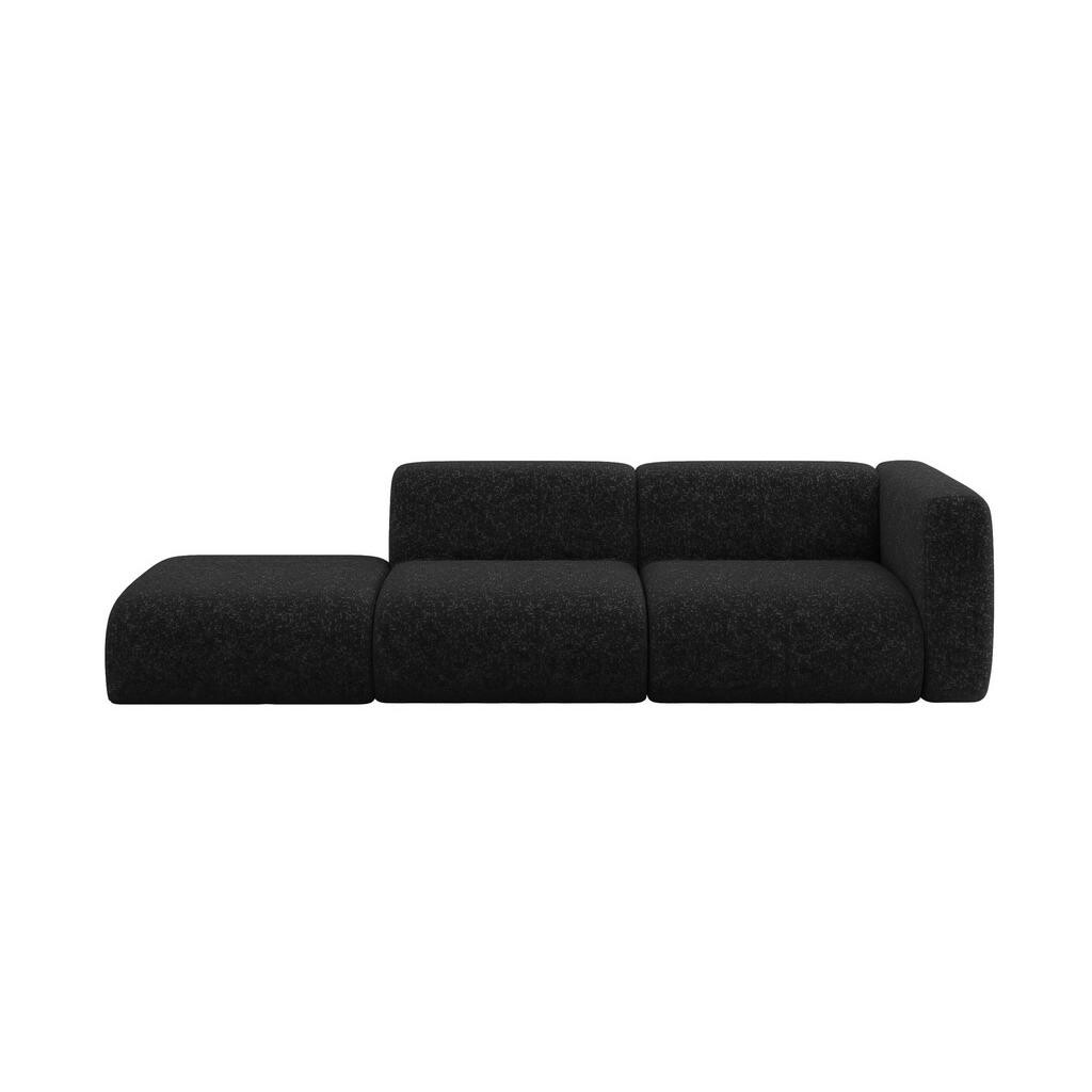 ALTDECOR POHOVKA S PRAVOU OTOMANOU MIRA-S3 296x89x70 Černá Velur