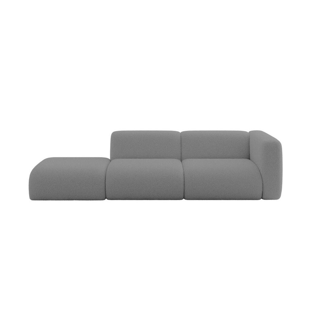 ALTDECOR POHOVKA S PRAVOU OTOMANOU MIRA-S3 296x89x70 Šedá Bouclé