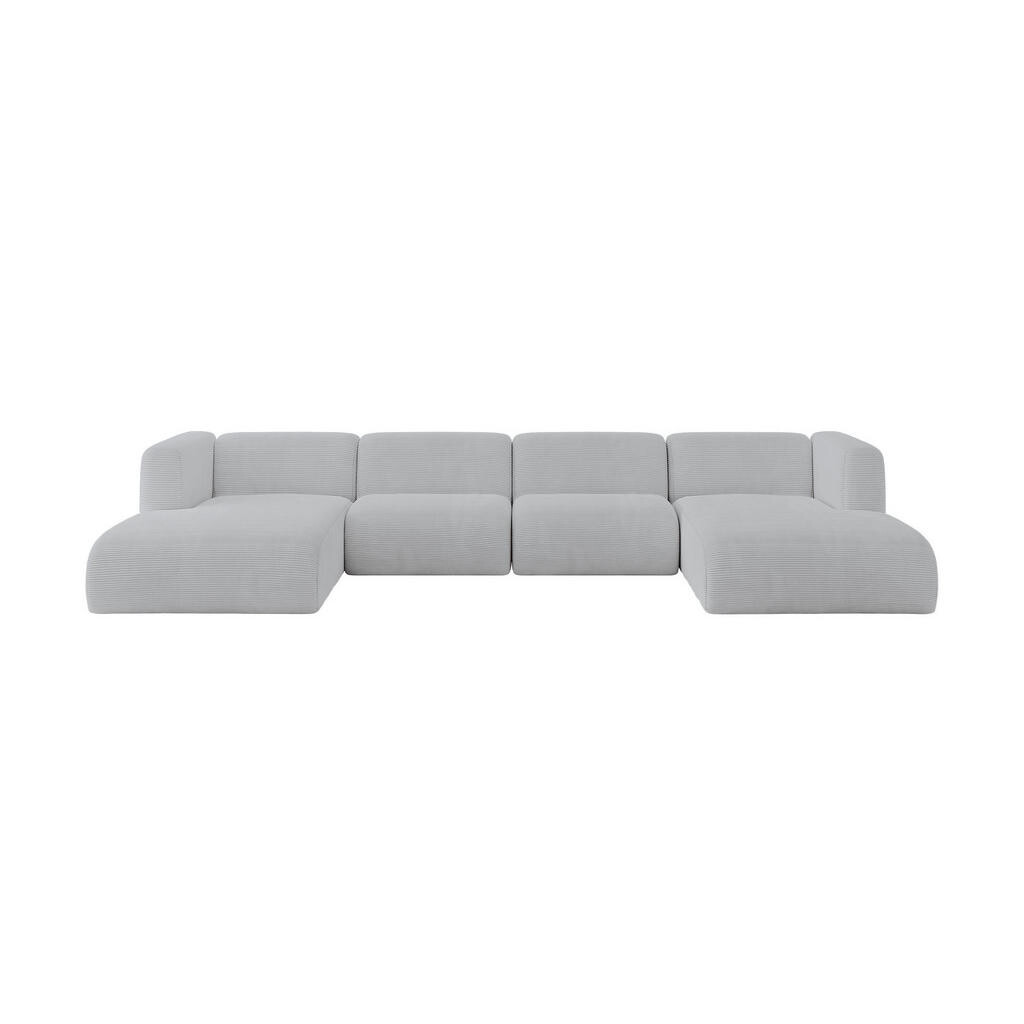 ALTDECOR SEDACÍ SOUPRAVA DO U MIRA-U2 408x179x70 Šedá Manšestr