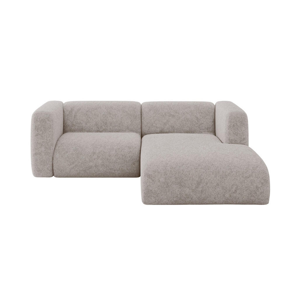 ALTDECOR ROHOVÁ SEDAČKA S PRAVOU OTOMANOU MIRA-L1 227x179x89 Světle šedá Velur
