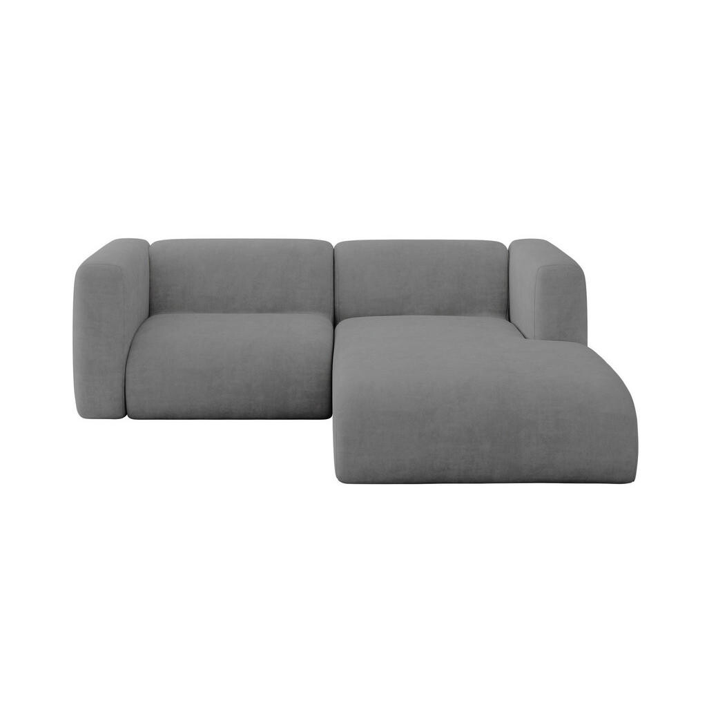 ALTDECOR ROHOVÁ SEDAČKA S PRAVOU OTOMANOU MIRA-L1 227x179x89 Šedá Velur