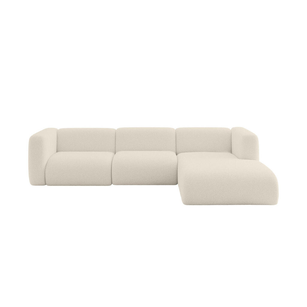 ALTDECOR ROHOVÁ SEDAČKA S PRAVOU OTOMANOU MIRA-L2 318x179x89 Béžová Bouclé