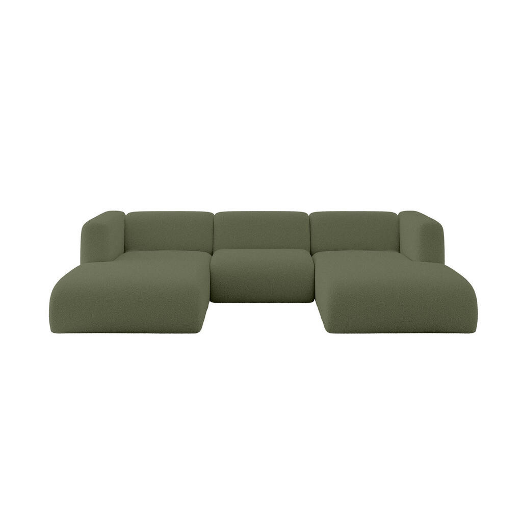 ALTDECOR SEDACÍ SOUPRAVA DO U MIRA-U1 317x179x70 Zelená Bouclé