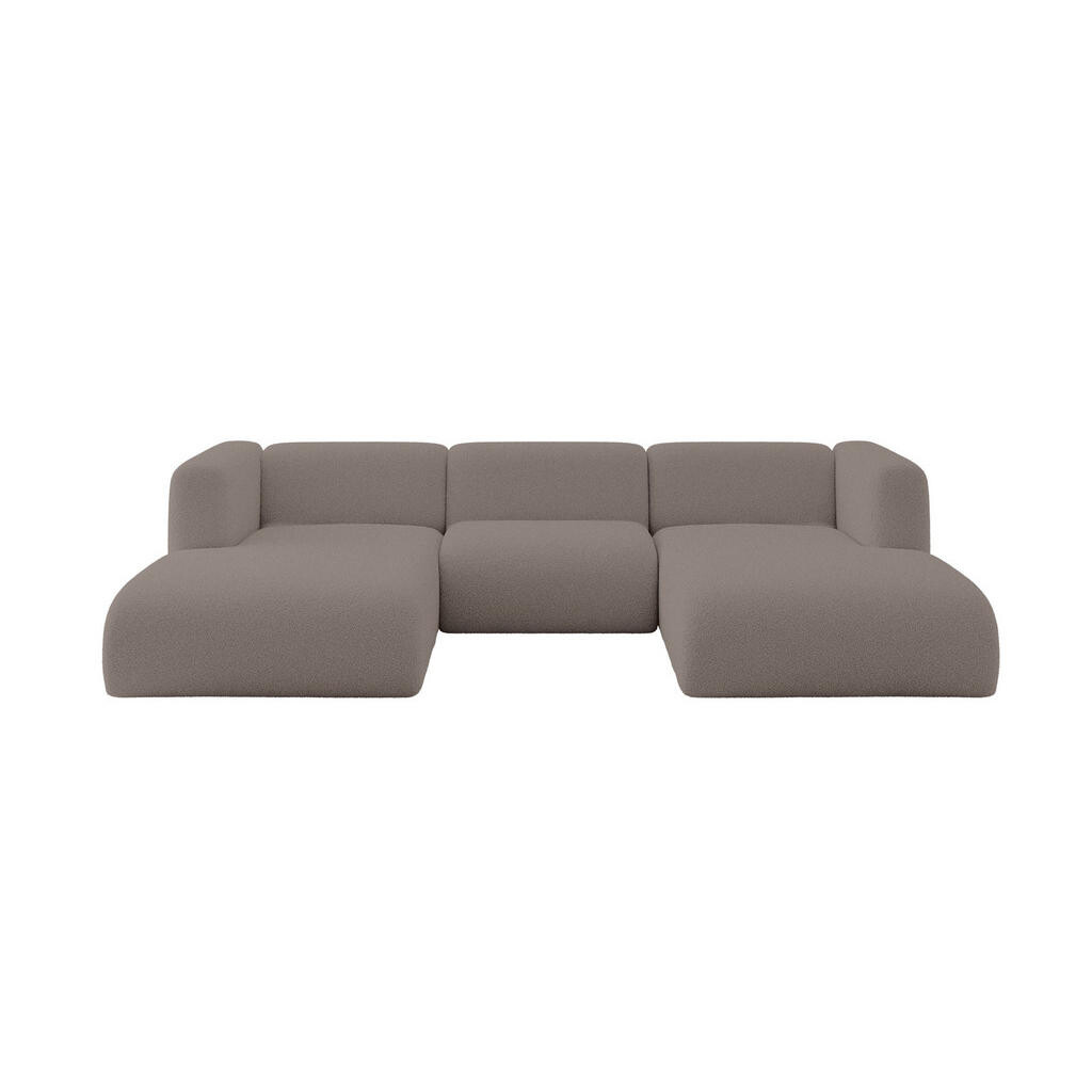 ALTDECOR SEDACÍ SOUPRAVA DO U MIRA-U1 317x179x70 Hnědá Bouclé