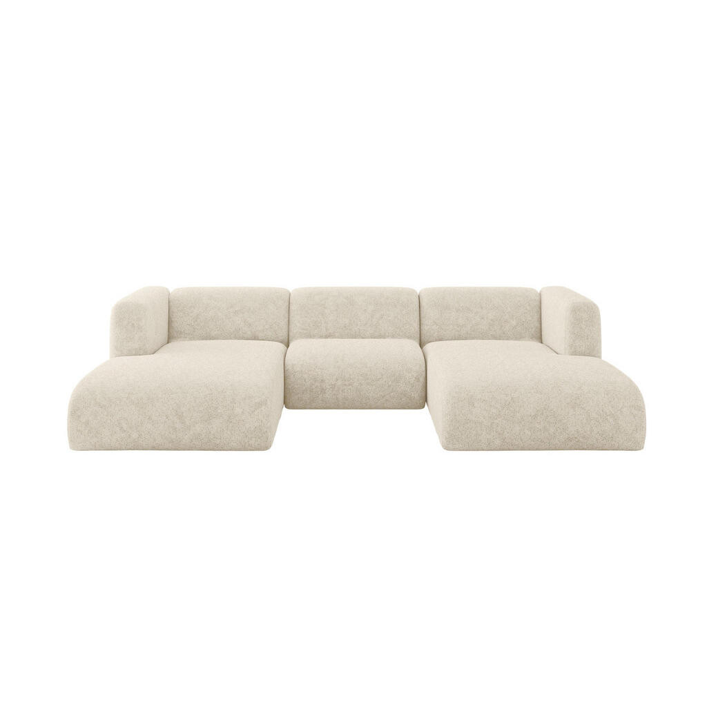 ALTDECOR SEDACÍ SOUPRAVA DO U MIRA-U1 317x179x70 Krémová Velur