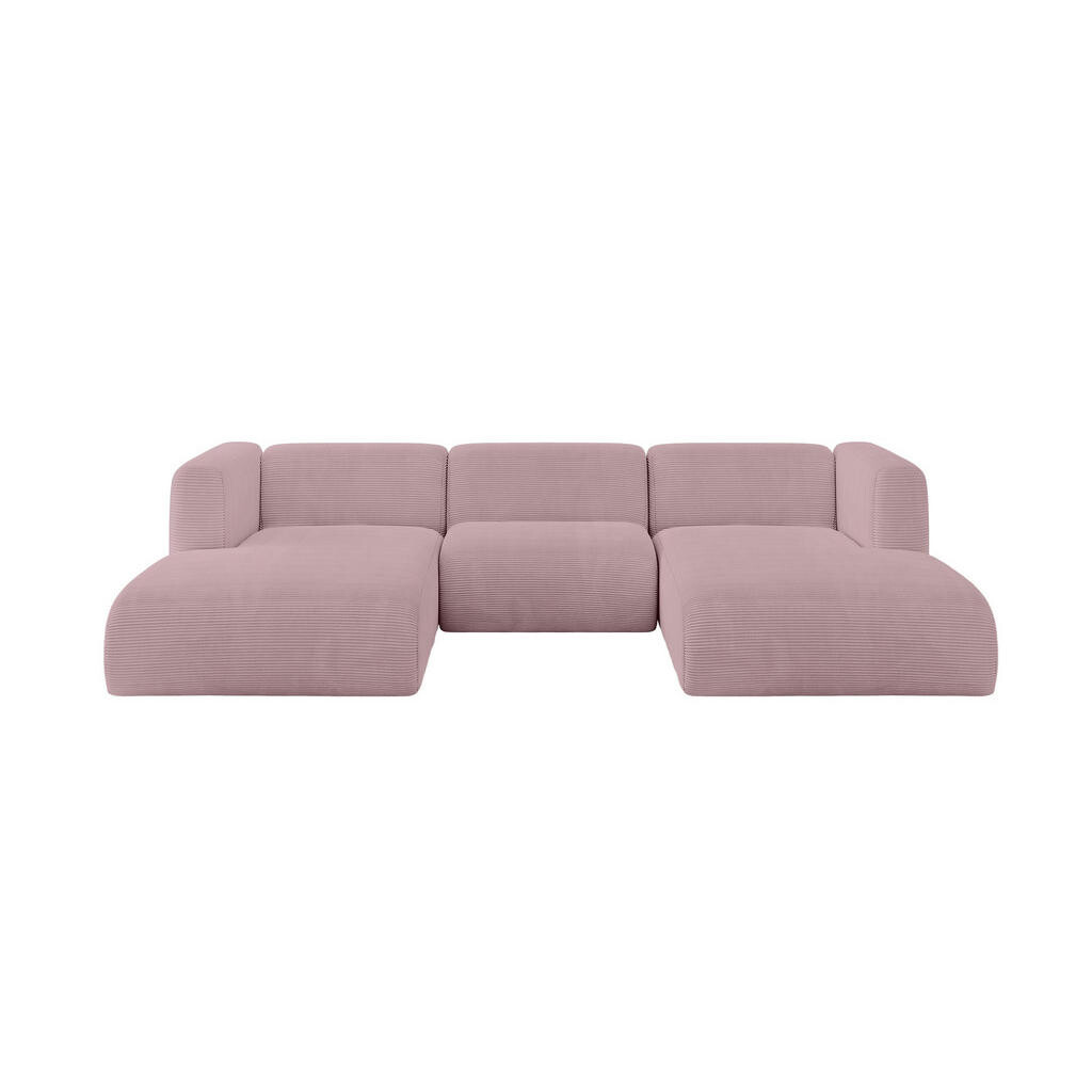 ALTDECOR SEDACÍ SOUPRAVA DO U MIRA-U1 317x179x70 Růžová Manšestr