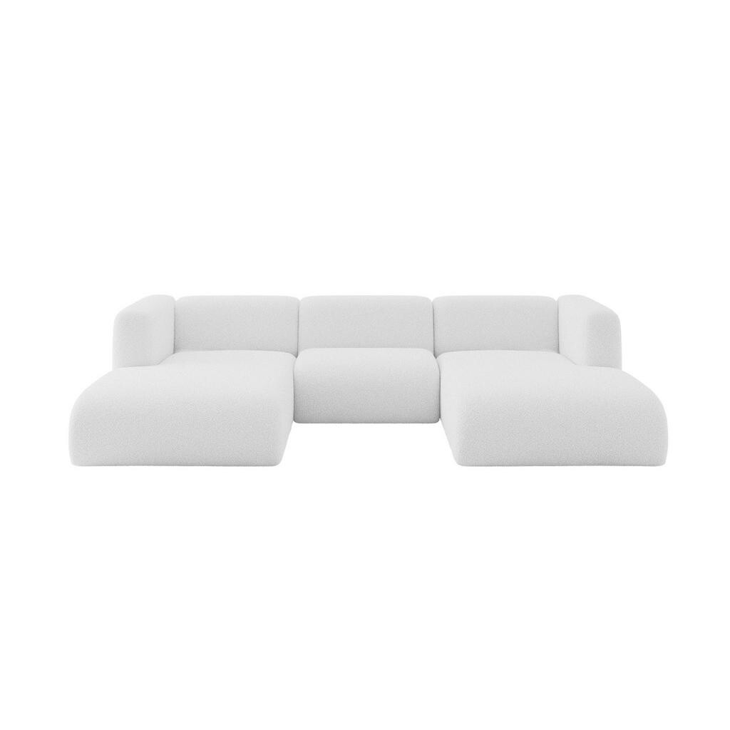 ALTDECOR SEDACÍ SOUPRAVA DO U MIRA-U1 317x179x70 Bílá Bouclé