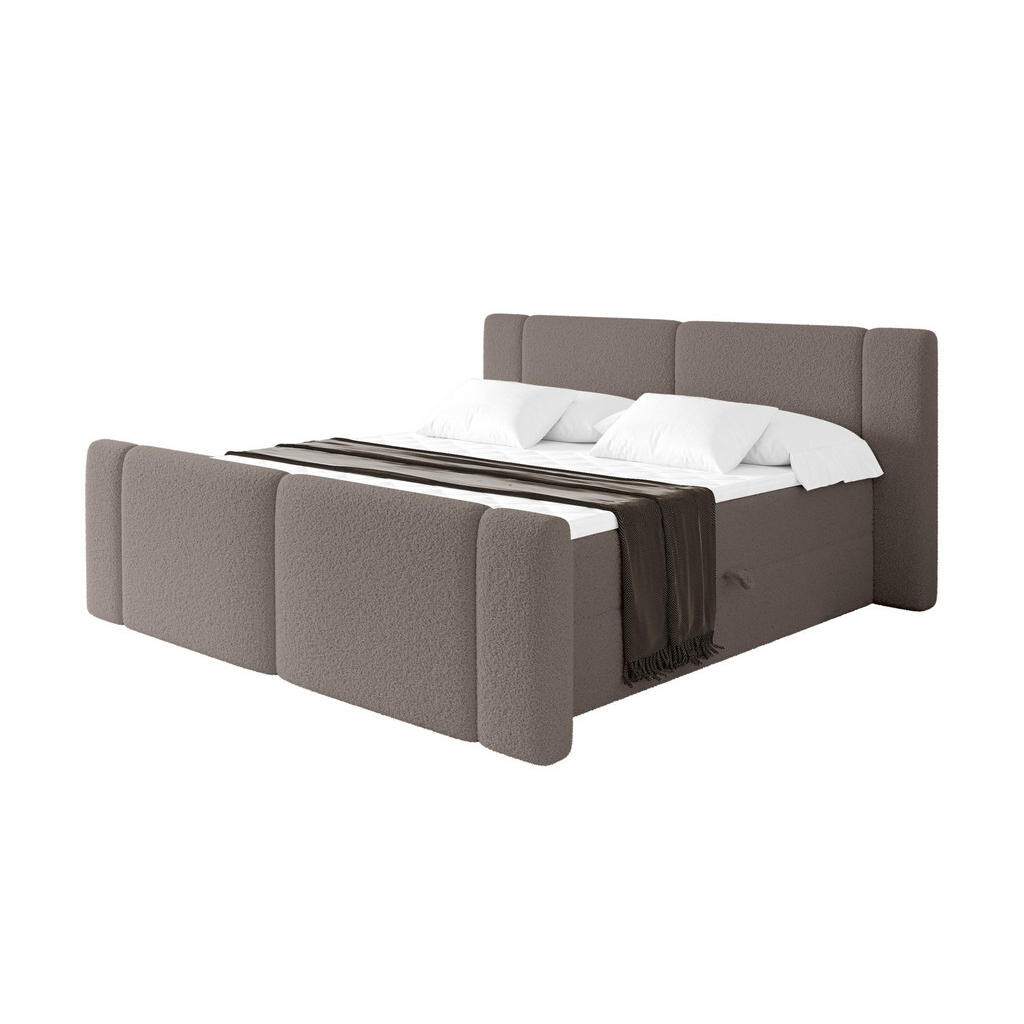 ALTDECOR POSTEL boxspring s matrací H4 - EVON Zanozek - 200x200 cm Hnědá