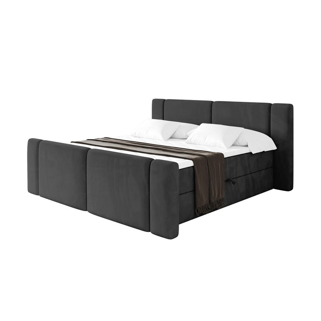 ALTDECOR POSTEL boxspring s matrací H3 - EVON Zanozek - 200x200 cm Černá
