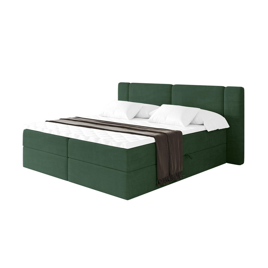 ALTDECOR POSTEL boxspring s matrací H4 - EVON - 200x200 cm Zelená