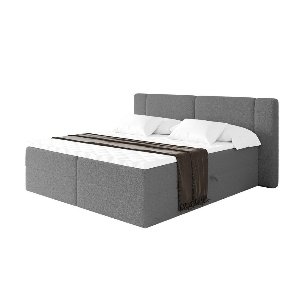 ALTDECOR POSTEL boxspring s matrací H3 - EVON - 200x200 cm Šedá