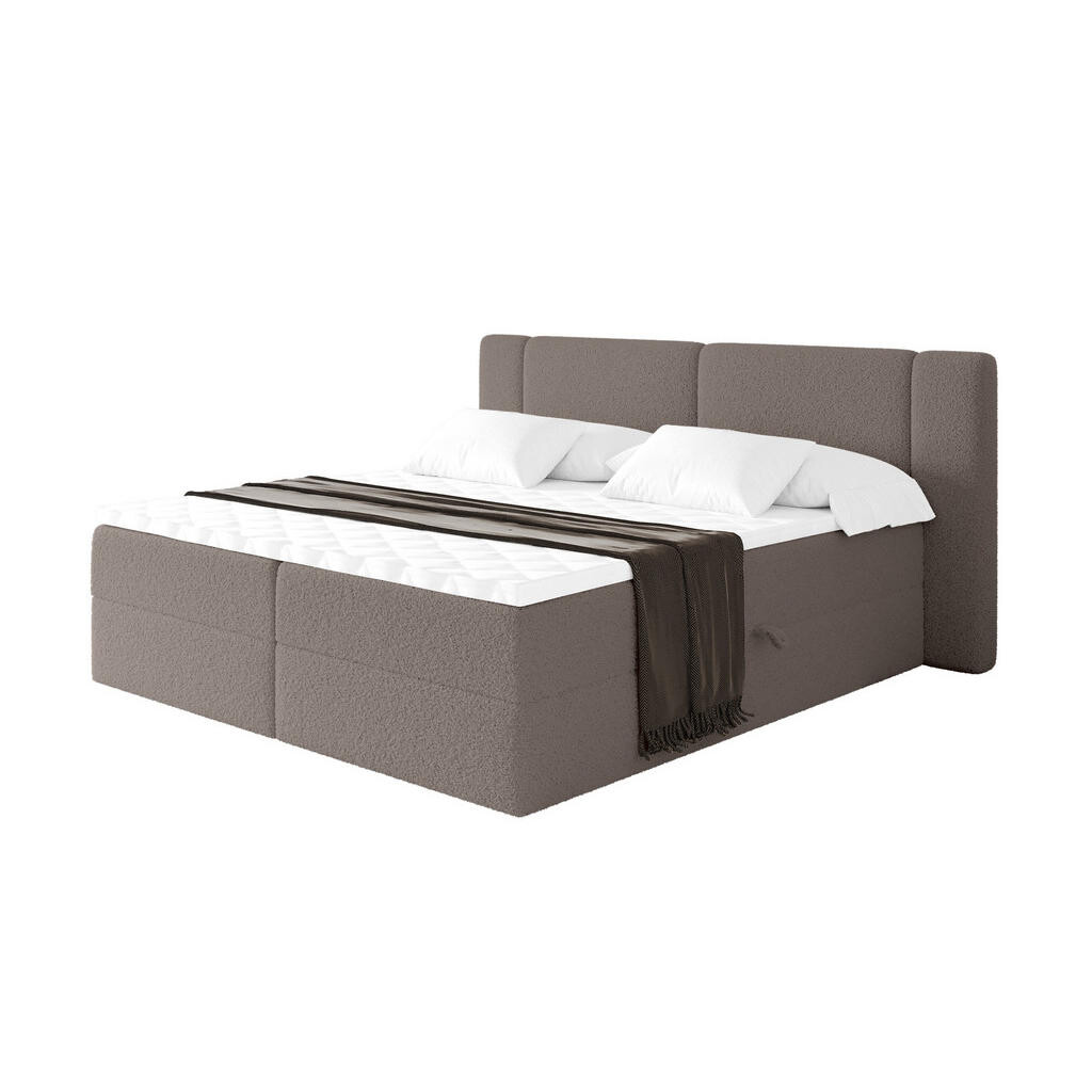ALTDECOR POSTEL boxspring s matrací H3 - EVON - 200x200 cm Hnědá