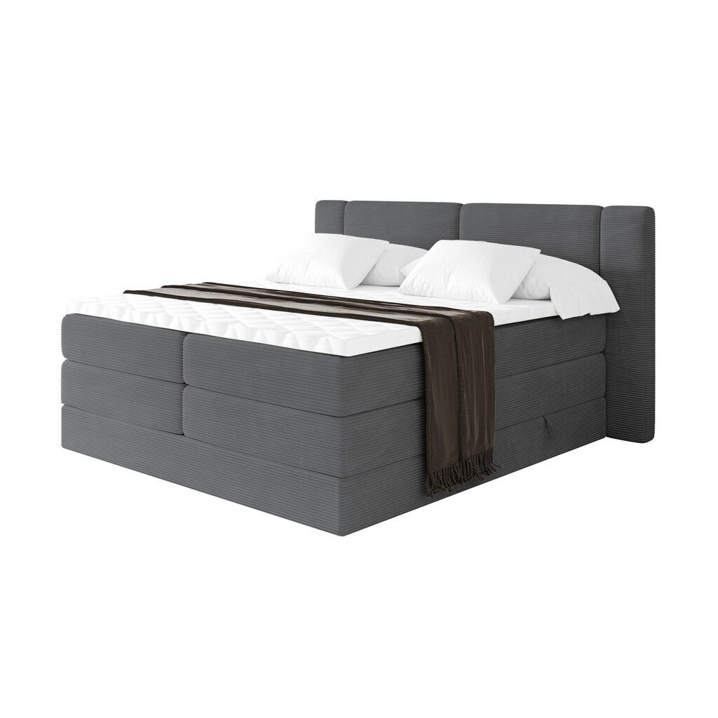ALTDECOR POSTEL boxspring s matracemi H3/H4 - EVON KING - 120x200 cm Tmavě šedá