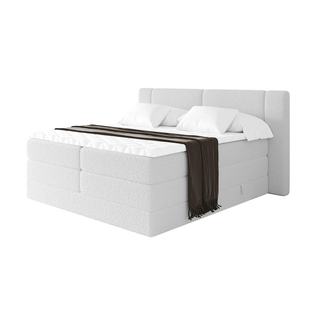 ALTDECOR POSTEL boxspring s matracemi H3/H4 - EVON KING - 160x200 cm Bílá