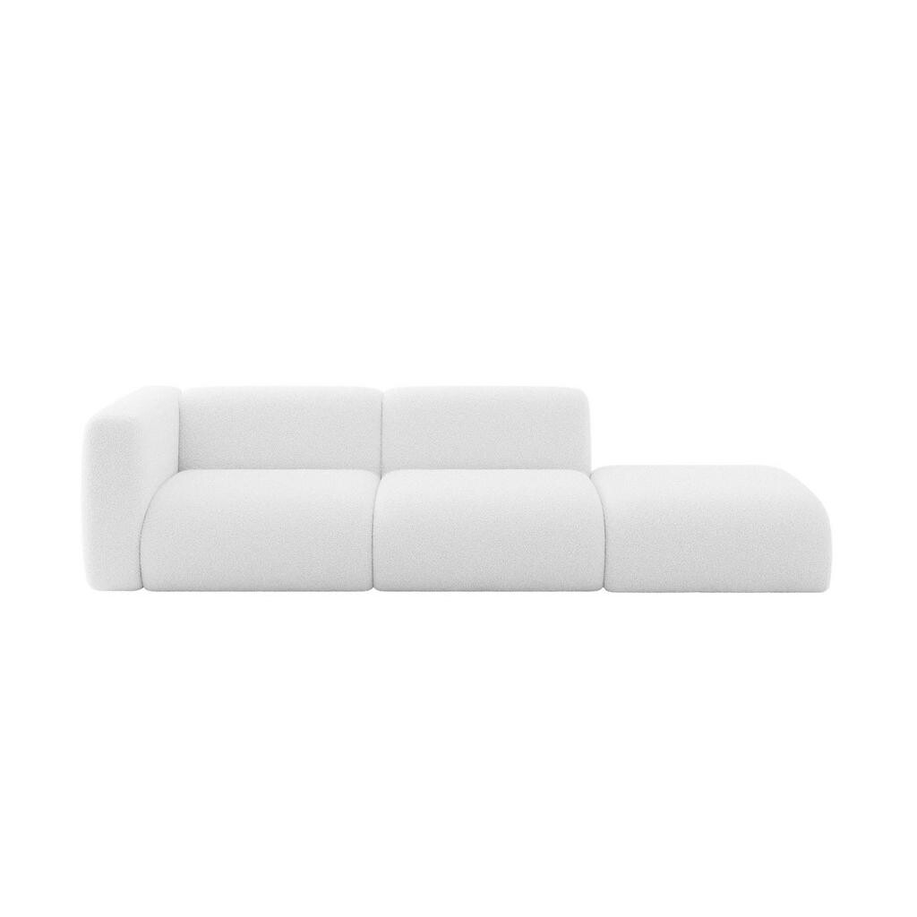 ALTDECOR POHOVKA S LEVOU OTOMANOU MIRA-S3 296x89x70 Bílá Bouclé