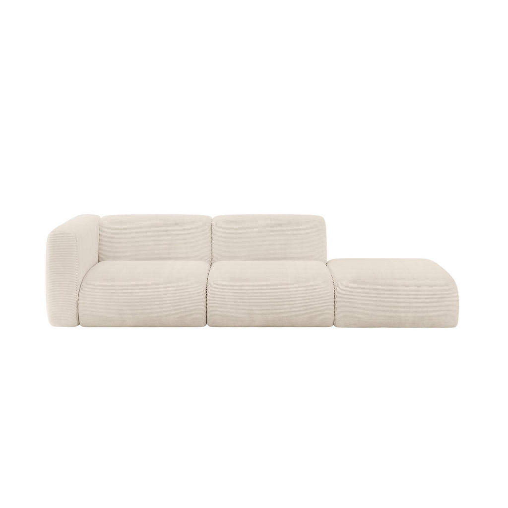 ALTDECOR POHOVKA S LEVOU OTOMANOU MIRA-S3 296x89x70 Béžová Manšestr