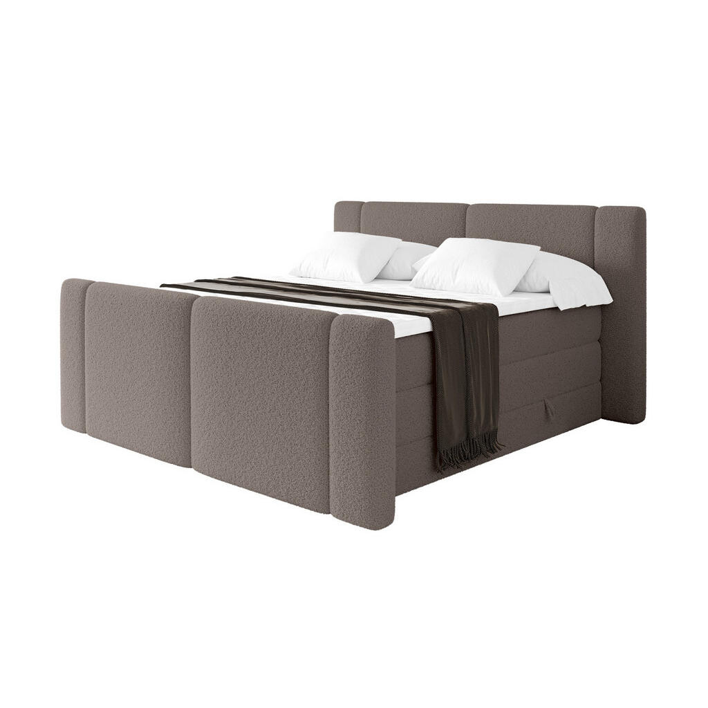ALTDECOR POSTEL boxspring s matracemi H3/H4 - EVON KING Zanozek - 160x200 cm Hnědá