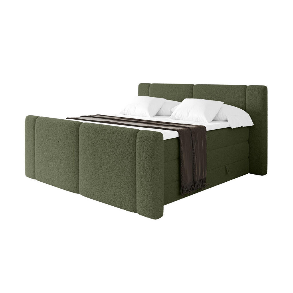 ALTDECOR POSTEL boxspring s matracemi H3/H4 - EVON KING Zanozek - 120x200 cm Zelená