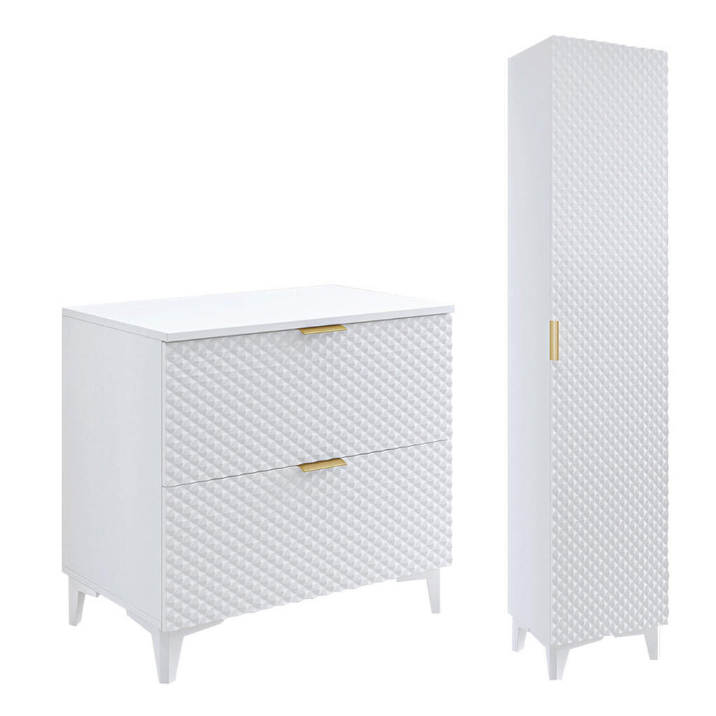 Petits-meubles KOUPELNOVÝ NÁBYTEK 80.4cm Cléa 2er-Set Bílá