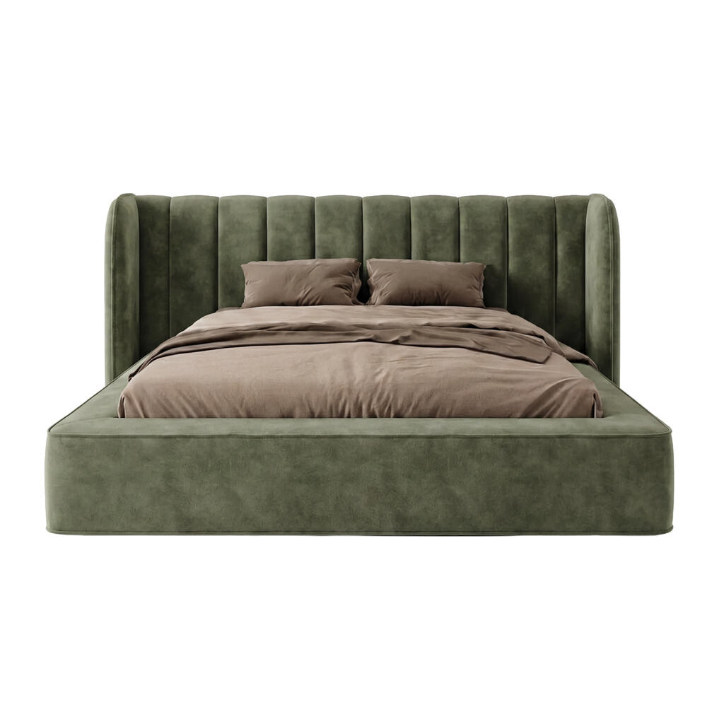 Fedve POLSTROVANÁ POSTEL GONDO 200x200 cm, Zelená
